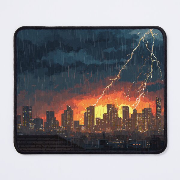 Artikelvorschau, Kopie von Pixel Thunderstorm Over the City entworfen und verkauft von Rtymer.