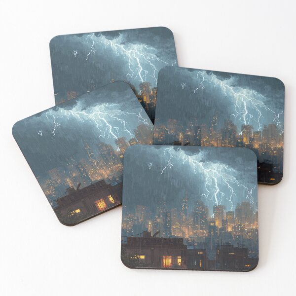 Item preview, Copy of Pixel Thunderstorm Over the City designed and sold by Rtymer.