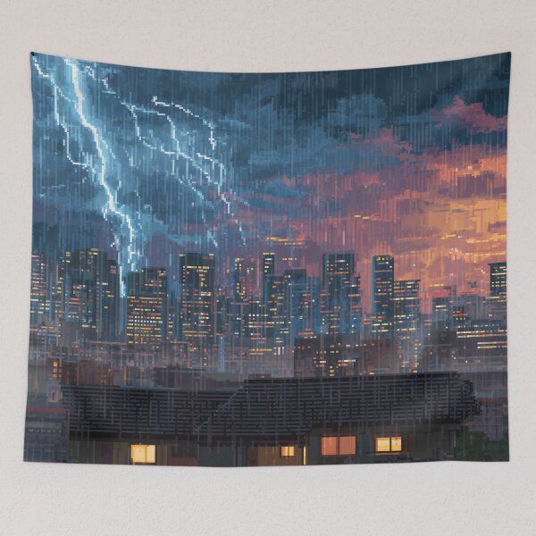 Item preview, Copy of Pixel Thunderstorm Over the City designed and sold by Rtymer.