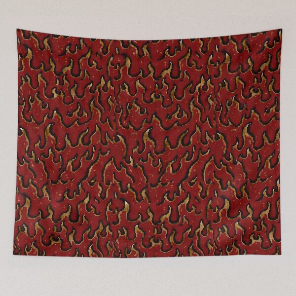 Item preview, Red Flame Seamless Pattern designed and sold by Peac7e.