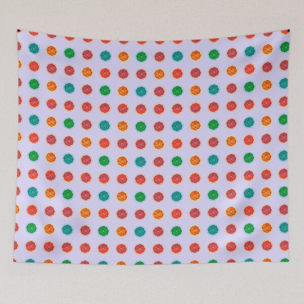 Item preview, Colorful Citrus Slices Pattern Pastel Lavender Background Modern Fruit Design designed and sold by Almanzart.