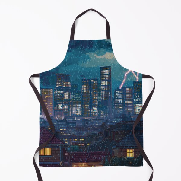 Item preview, Pixel Thunderstorm Over the City designed and sold by Rtymer.