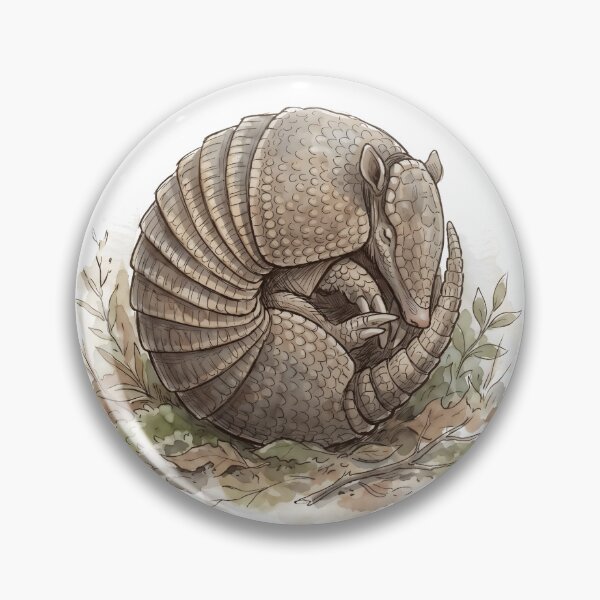 Item preview, Armadillo Curled in Defense - North American Wildlife  designed and sold by RubisLeaf.
