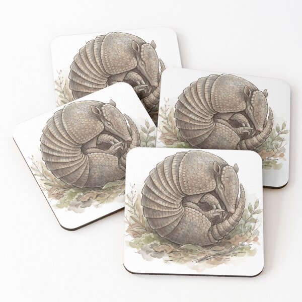 Item preview, Armadillo Curled in Defense - North American Wildlife  designed and sold by RubisLeaf.