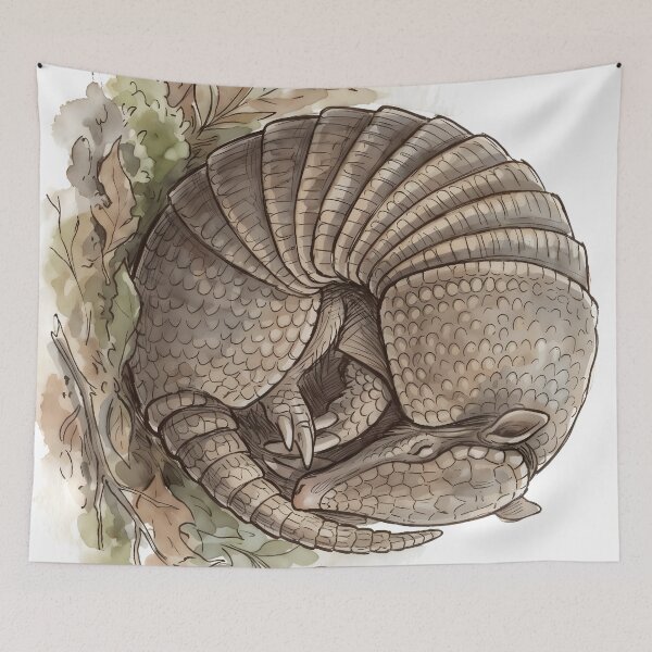 Item preview, Armadillo Curled in Defense - North American Wildlife  designed and sold by RubisLeaf.