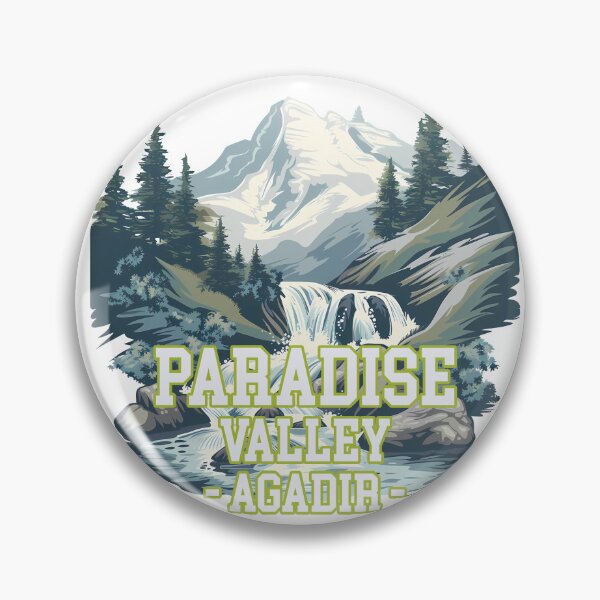 Item preview, Paradise Valley Agadir Morocco Vintage Mountain Waterfall Travel Poster designed and sold by DesignArtist.ia.