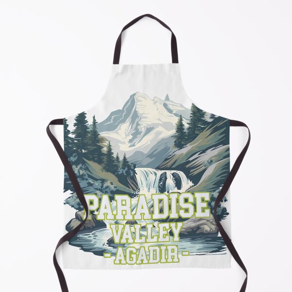 Item preview, Paradise Valley Agadir Morocco Vintage Mountain Waterfall Travel Poster designed and sold by DesignArtist.ia.