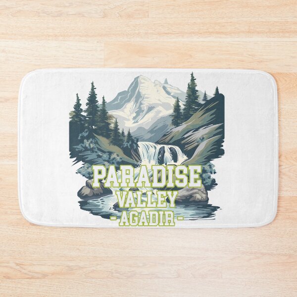 Item preview, Paradise Valley Agadir Morocco Vintage Mountain Waterfall Travel Poster designed and sold by DesignArtist.ia.