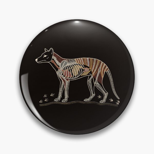 Item preview, Blood and Ochre: Aboriginal X-Ray Style Thylacine (Tasmanian Tiger) Print designed and sold by FreiherrPK.