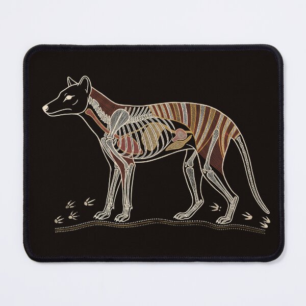 Item preview, Blood and Ochre: Aboriginal X-Ray Style Thylacine (Tasmanian Tiger) Print designed and sold by FreiherrPK.