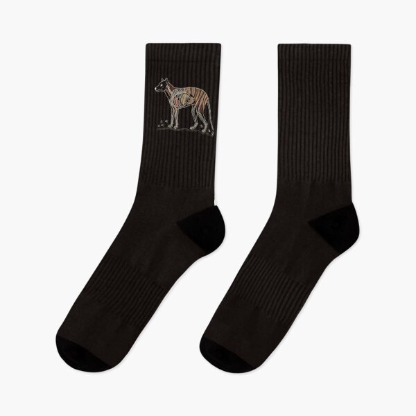 Item preview, Blood and Ochre: Aboriginal X-Ray Style Thylacine (Tasmanian Tiger) Print designed and sold by FreiherrPK.