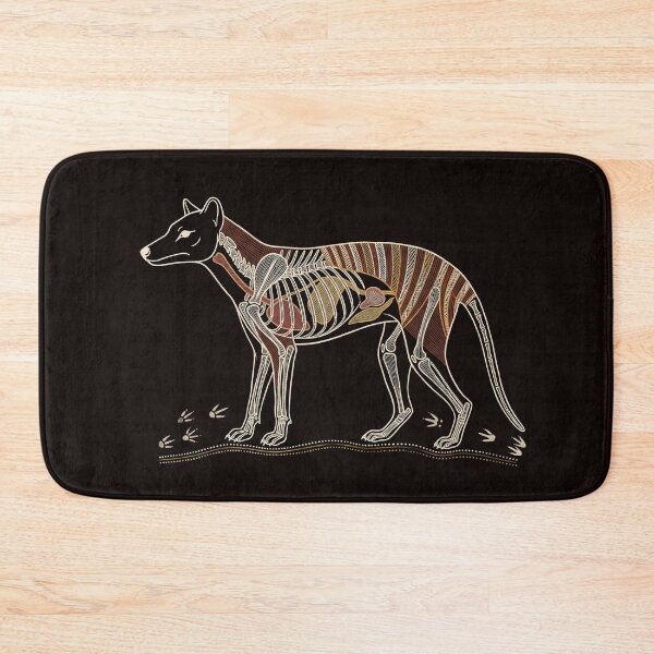 Item preview, Blood and Ochre: Aboriginal X-Ray Style Thylacine (Tasmanian Tiger) Print designed and sold by FreiherrPK.