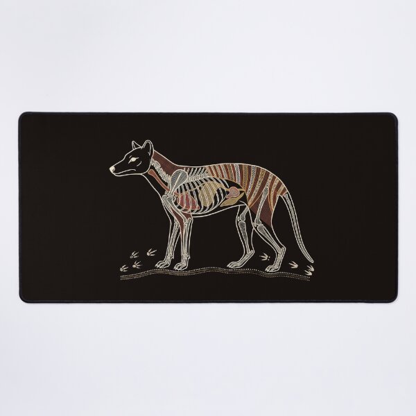Item preview, Blood and Ochre: Aboriginal X-Ray Style Thylacine (Tasmanian Tiger) Print designed and sold by FreiherrPK.