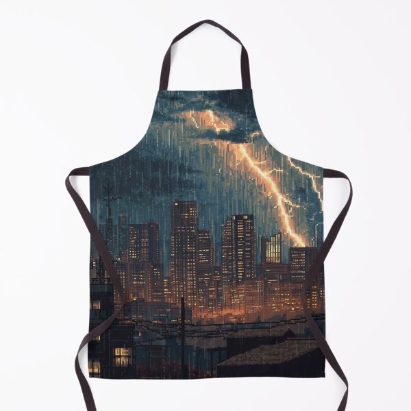 Item preview, Pixel Thunderstorm Over the City designed and sold by Rtymer.