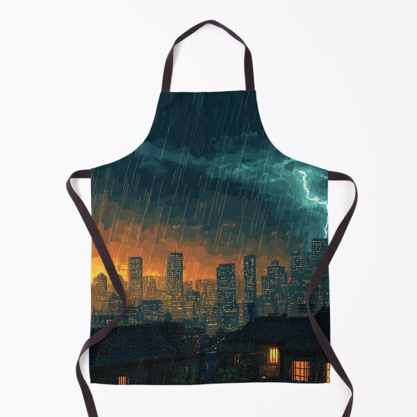 Item preview, Pixel Thunderstorm Over the City designed and sold by Rtymer.