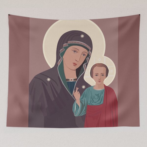 Item preview, Orthodox icon of Virgin Mary. Kazan Icon of the Mother of God designed and sold by inspiration3.