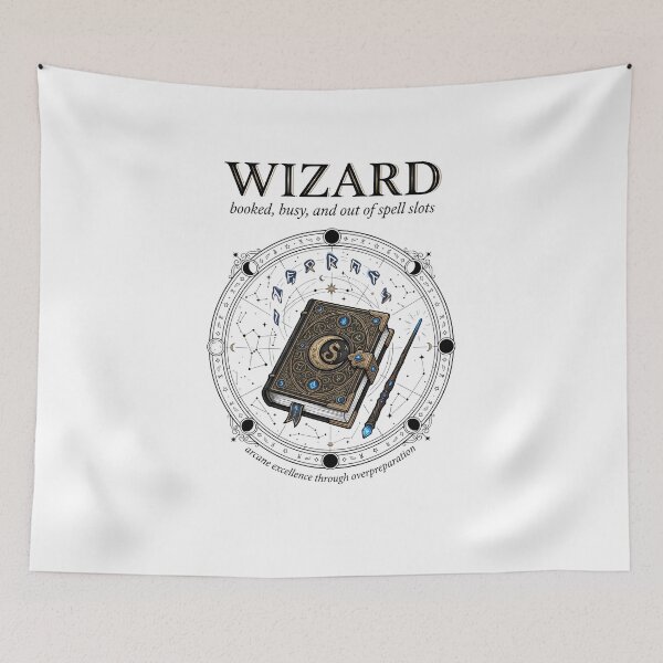 Item preview, Wizard Booked Busy And Out Of Spell Slots designed and sold by Fenay Designs.