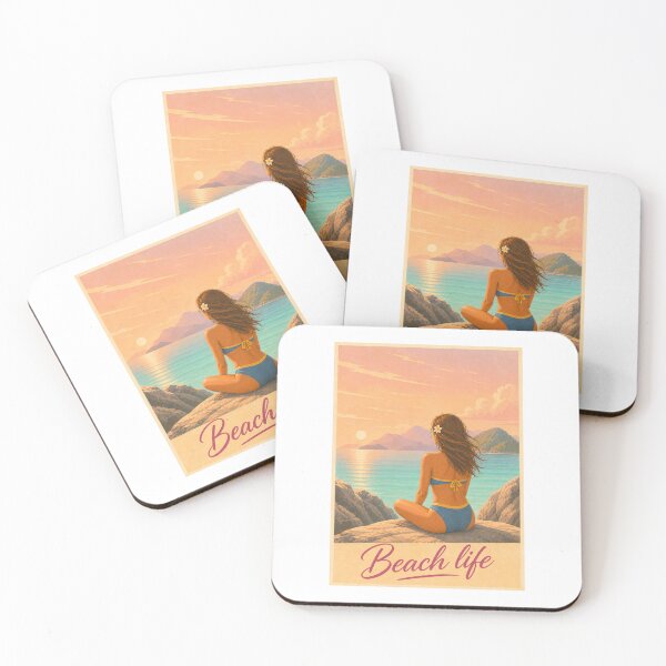 Item preview, Beach Life Serenity - Vintage Tropical Island Sunset designed and sold by Beyond Destinations.