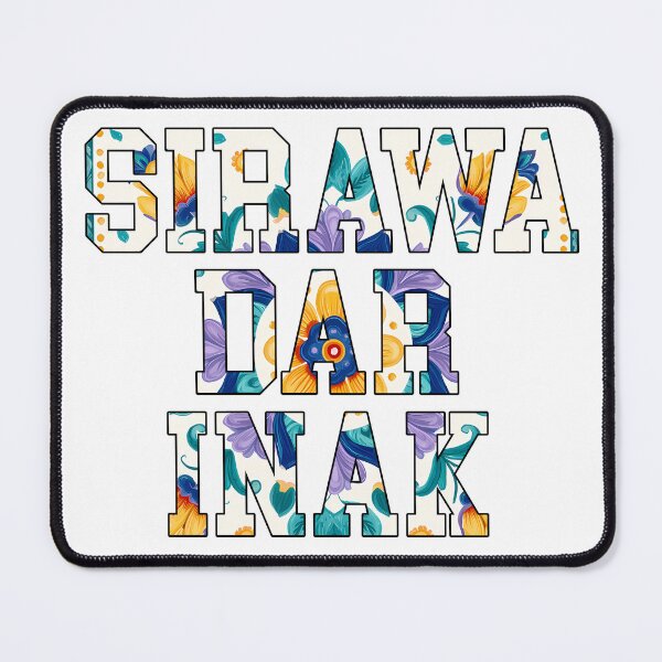 Item preview, Sirwa Dar Inak Traditional Floral Pattern Typography Design designed and sold by DesignArtist.ia.