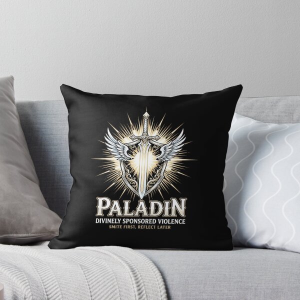 Item preview, Paladin Divinely Sponsored Violence Smite First Reflect Later designed and sold by Fenay Designs.