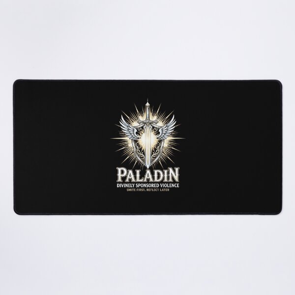 Item preview, Paladin Divinely Sponsored Violence Smite First Reflect Later designed and sold by Fenay Designs.