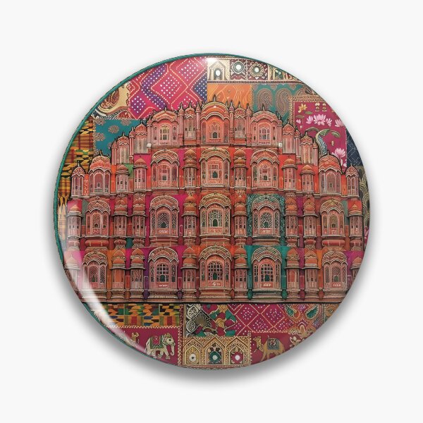 Item preview, Hawa Mahal Rajput Embroidery Maximalist Patchwork designed and sold by RajRang.