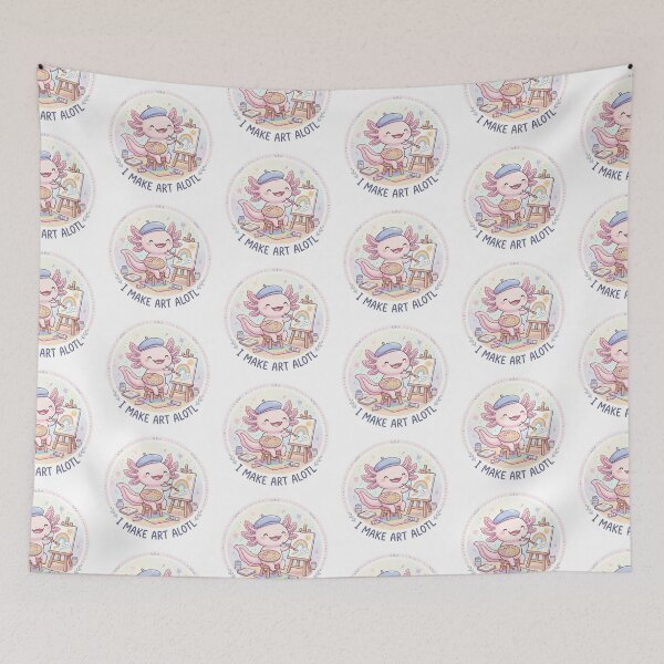Item preview, I Make Art Alotl - Cute Pastel Artist Axolotl designed and sold by PaigePolyArt.