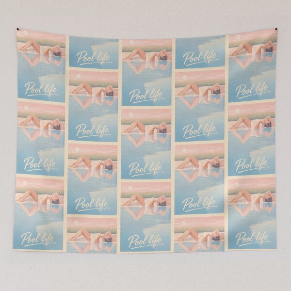Item preview, Pool Life Pastel Serenity - Vintage Mediterranean Resort Travel designed and sold by Beyond Destinations.