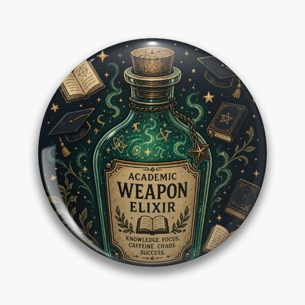 Item preview, Academic Weapon Elixir Potion – Witchy Dark Academia Apothecary Art | Magic Student Gift designed and sold by irfanshikh.