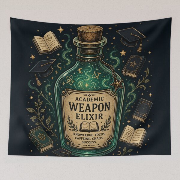 Item preview, Academic Weapon Elixir Potion – Witchy Dark Academia Apothecary Art | Magic Student Gift designed and sold by irfanshikh.
