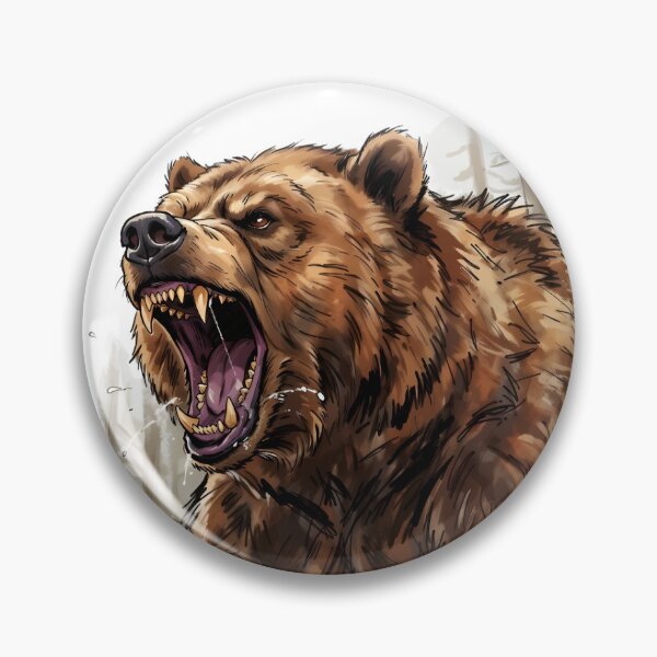 Item preview, Angry Roaring Grizzly Bear - American Brown Bear Wildlife designed and sold by RubisLeaf.