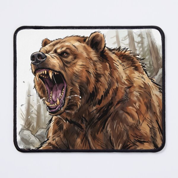 Item preview, Angry Roaring Grizzly Bear - American Brown Bear Wildlife designed and sold by RubisLeaf.