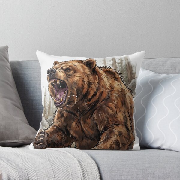 Item preview, Angry Roaring Grizzly Bear - American Brown Bear Wildlife designed and sold by RubisLeaf.