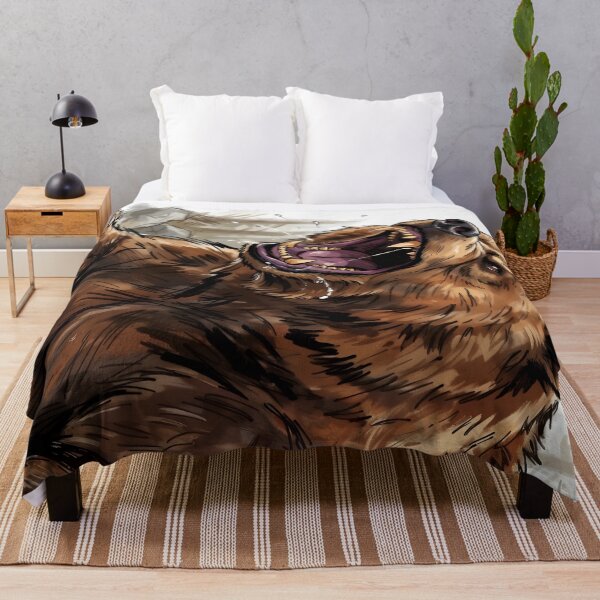 Item preview, Angry Roaring Grizzly Bear - American Brown Bear Wildlife designed and sold by RubisLeaf.