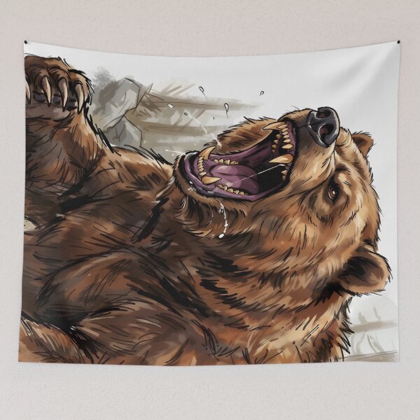 Item preview, Angry Roaring Grizzly Bear - American Brown Bear Wildlife designed and sold by RubisLeaf.