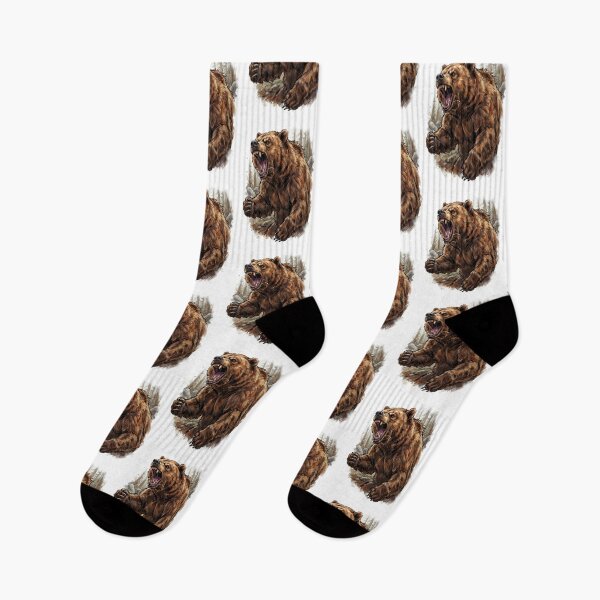 Item preview, Angry Roaring Grizzly Bear - American Brown Bear Wildlife designed and sold by RubisLeaf.