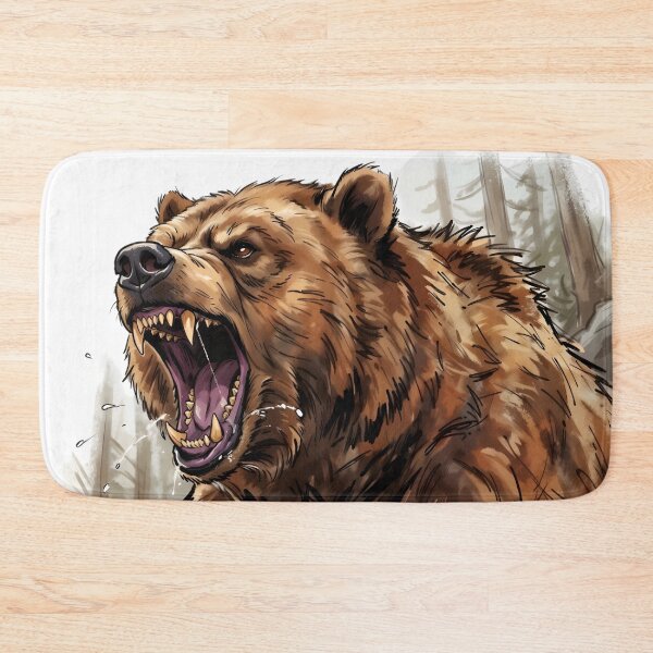 Item preview, Angry Roaring Grizzly Bear - American Brown Bear Wildlife designed and sold by RubisLeaf.