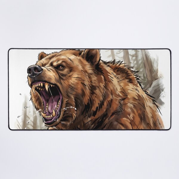Item preview, Angry Roaring Grizzly Bear - American Brown Bear Wildlife designed and sold by RubisLeaf.