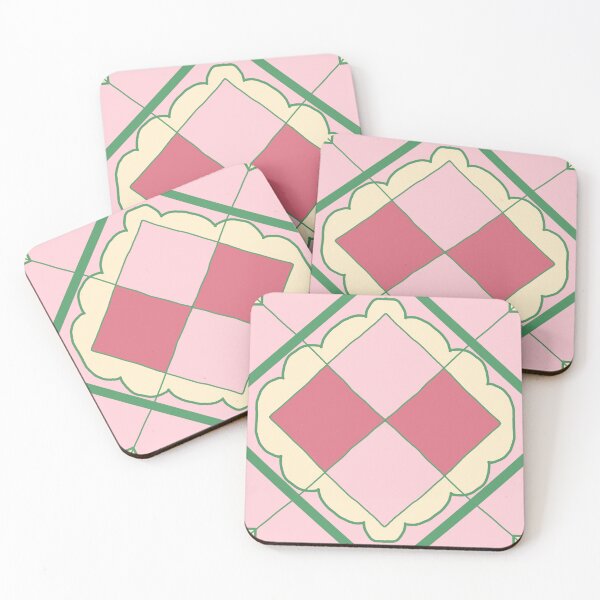 Item preview, Pink Diamond Tile Pattern — Blue Lemon Studio Original Design designed and sold by BluelemonStudio.