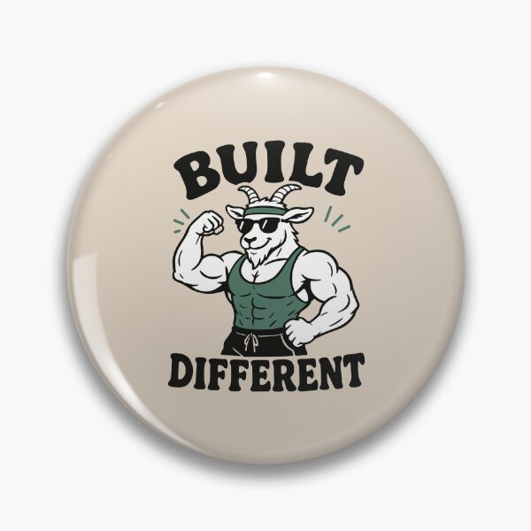 Item preview, Built Different Goat Simulator Fitness designed and sold by ChunkByChunk.