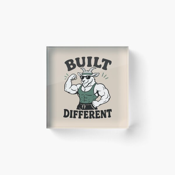 Item preview, Built Different Goat Simulator Fitness designed and sold by ChunkByChunk.