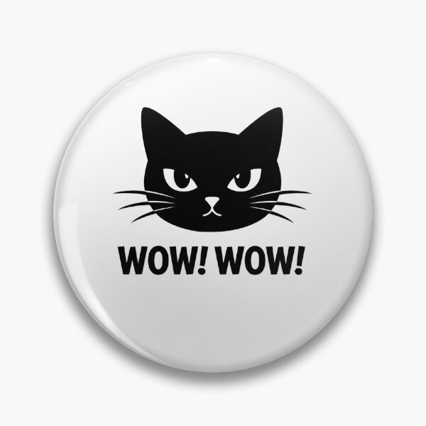 Item preview, Angry Black Cat Wow Wow Funny Expression designed and sold by Owcomm.