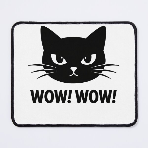 Item preview, Angry Black Cat Wow Wow Funny Expression designed and sold by Owcomm.
