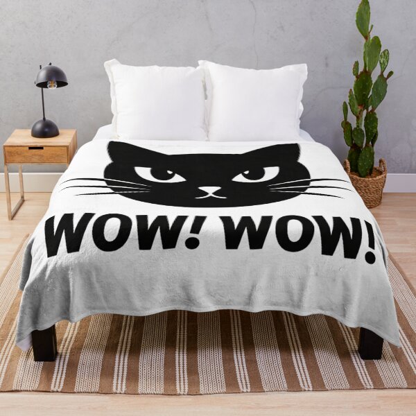 Item preview, Angry Black Cat Wow Wow Funny Expression designed and sold by Owcomm.