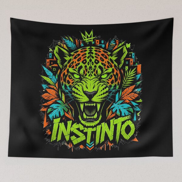 Item preview, Neon Jaguar Instinto Streetwear Graphic Tee – Brazilian Urban Jungle Art Shirt designed and sold by JonelCrafts.