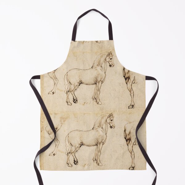 Item preview, Studies of Horses by Leonardo da Vinci Renaissance Horse Anatomy Drawing Print designed and sold by artofuniverse.