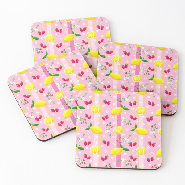Item preview, Juicy Lemons and Strawberries, Floral pattern designed and sold by Lone Jensen.
