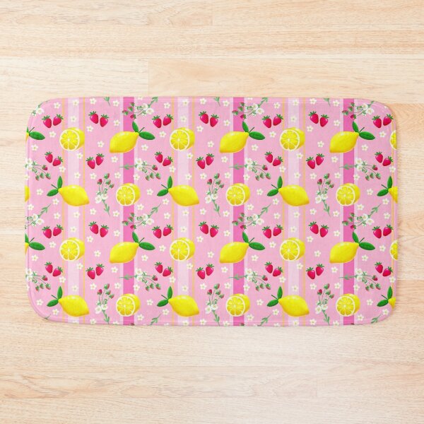 Item preview, Juicy Lemons and Strawberries, Floral pattern designed and sold by Lone Jensen.