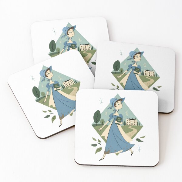 Item preview, Pride and Prejudice Blue Regency Lady Book Lover designed and sold by Fenay Designs.