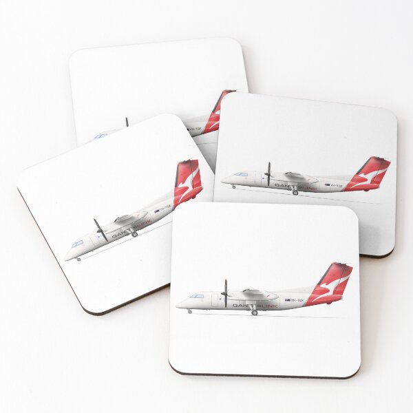 Item preview, DHC DASH 8 202 VH-TQX QANTASLINK 2023 designed and sold by Grubby Fingers Aircraft Illustration.